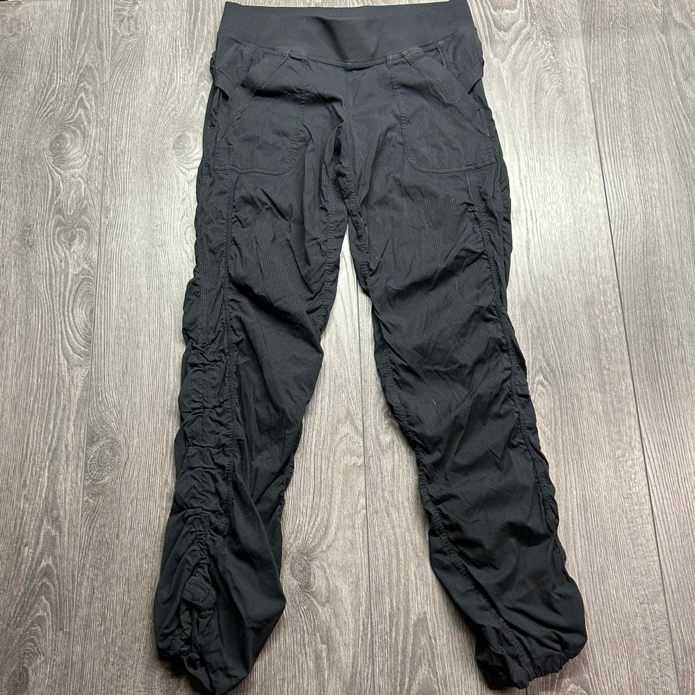 Lululemon Studio Pant III Unlined Black Ruched Joggers Size 8